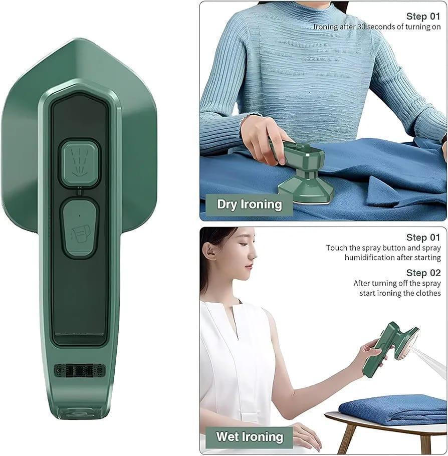 Green Mini Ironing Machine - 1 Pc for Effortless Pressing