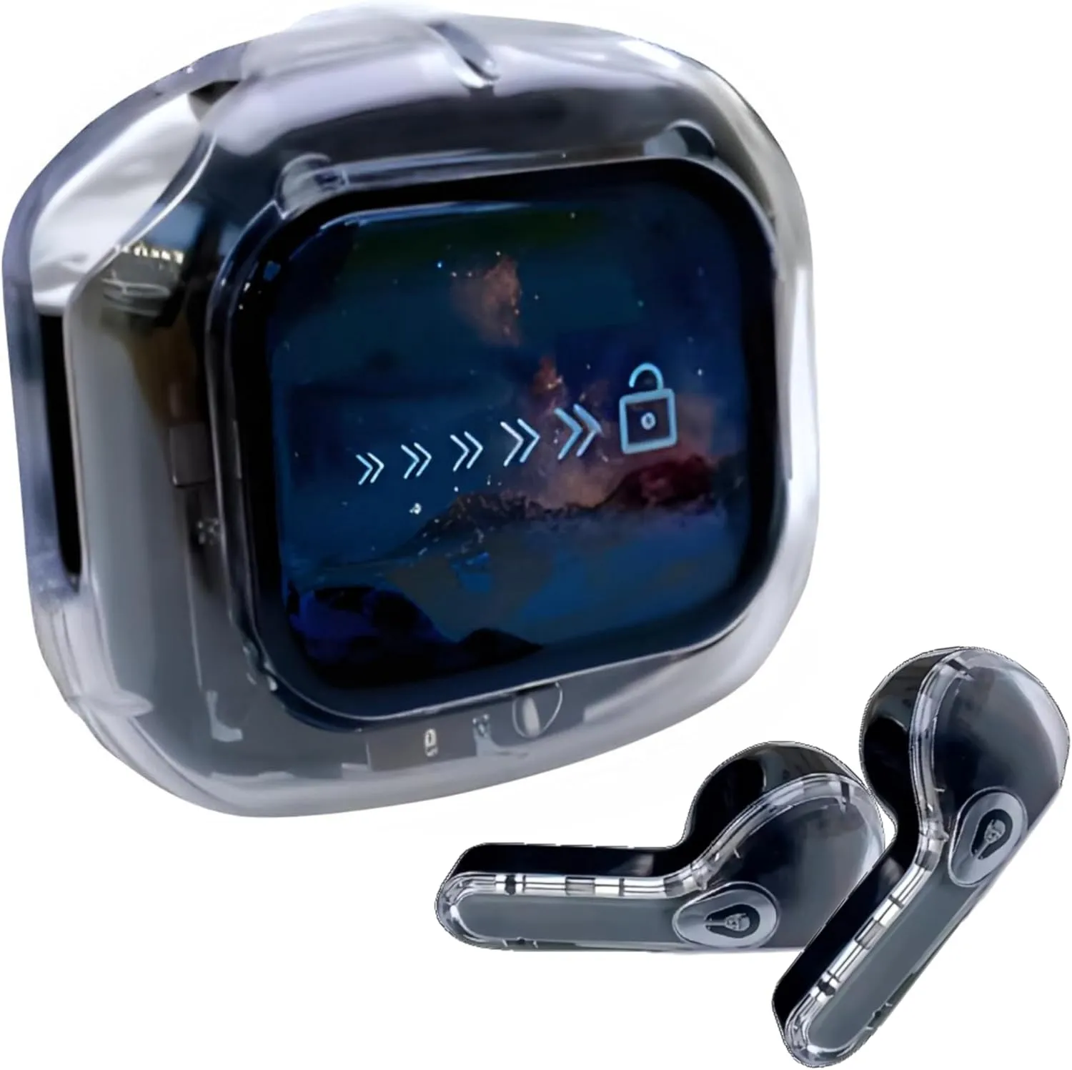 airmax transparent touch screen earbuds airmax transparent touch screen earbuds