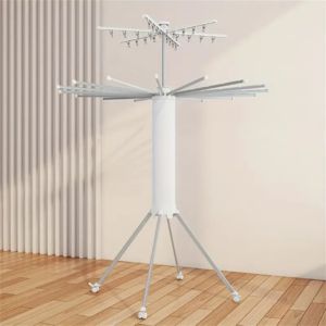 New Arrivals foldable 360° rotating clothes drying stand | aluminum tripod laundry rack